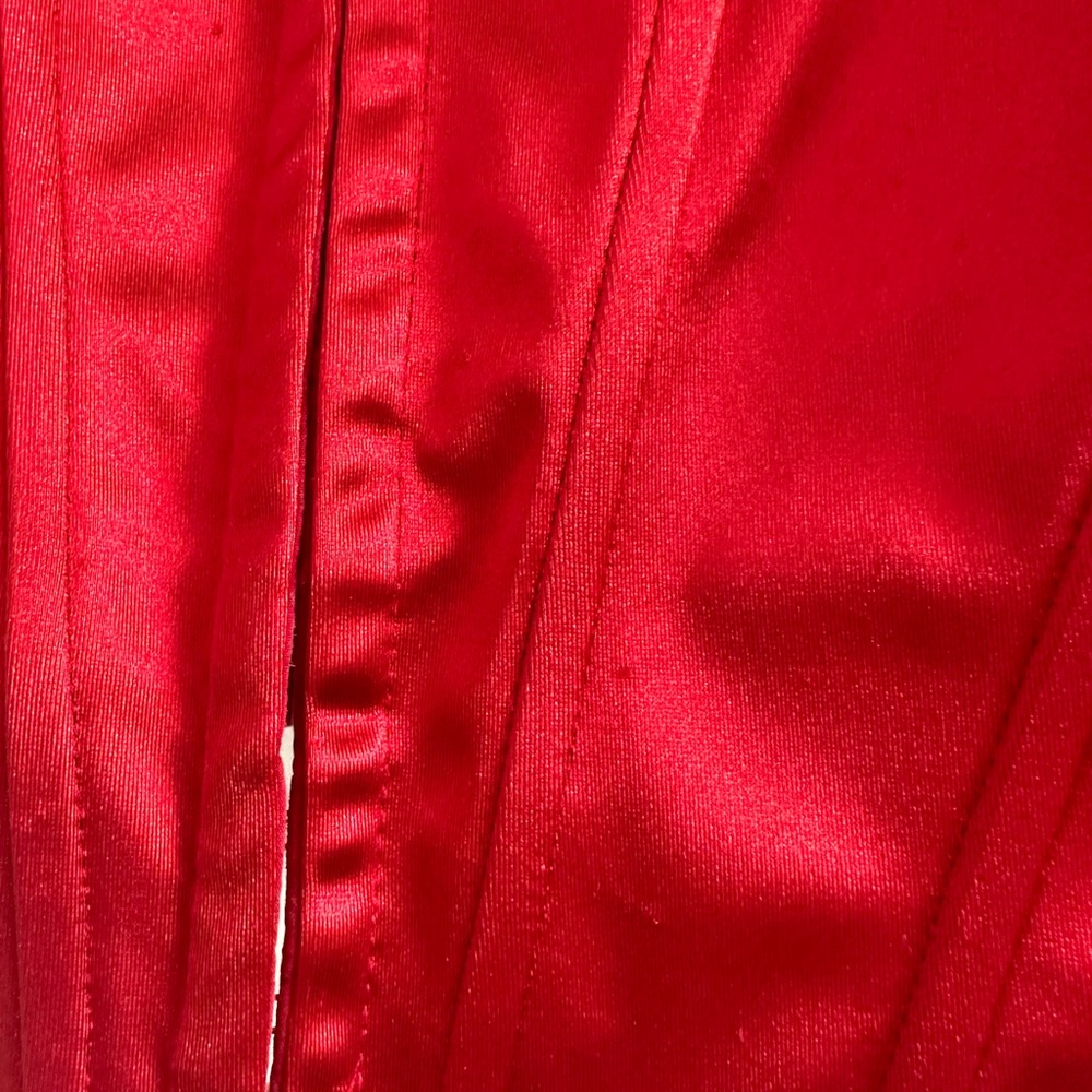 Windsor Red Cropped Corset Top - Picture 4 of 7